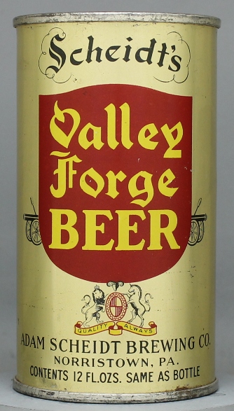 Scheidt's Valley Forge Beer Flat Top Can