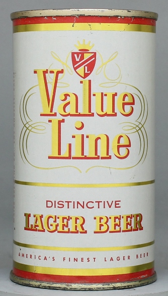 Value Line Lager Beer Flat Top Can