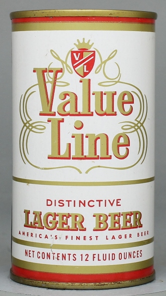 Value Line Lager Beer Flat Top Can