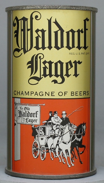 Waldorf Lager Champagne Beer Flat Top Can
