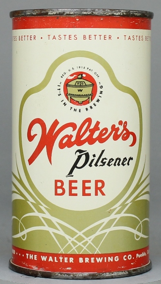 Walter's Pilsner Beer Flat Top Can