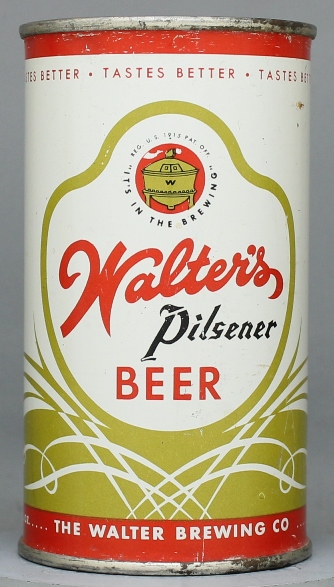 Walter's Pilsner Beer Flat Top Can