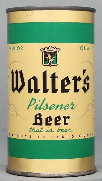 Walter's Pilsener Beer Flat Top Can