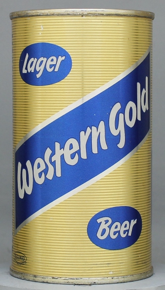 Western Gold Lager Beer Flat Top Can