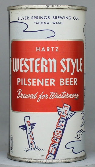 Western Style Pilsner (hart'z) Beer Flat Top Can