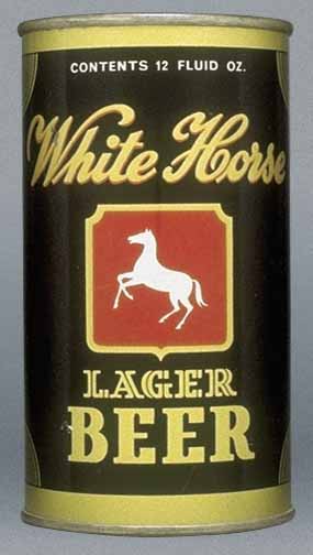 White Horse Lager Beer Flat Top Can