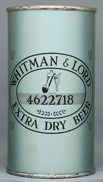 Whitman & Lord Extra Dry Beer Flat Top Can