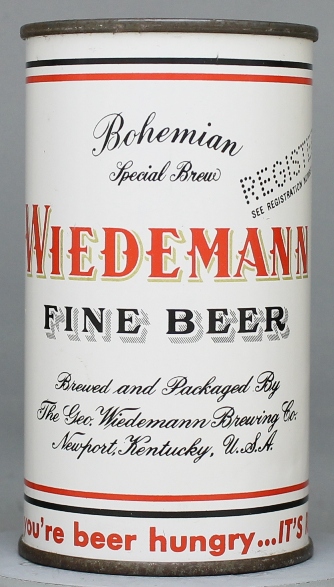 Wiedemann Bohemian Special Brew Fine Beer Flat Top Can