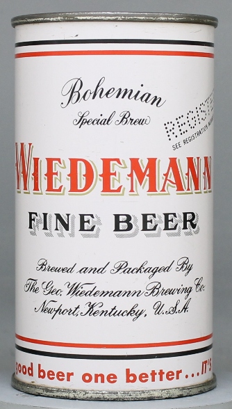 Wiedemann Bohemian Special Brew Fine Beer Flat Top Can