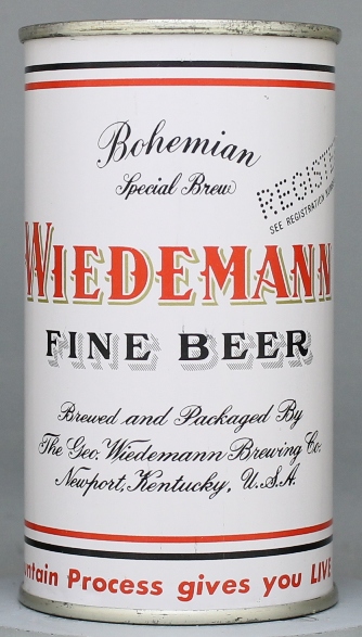Wiedemann Bohemian Special Brew Fine Beer Flat Top Can