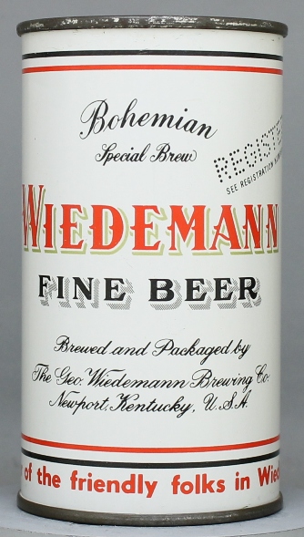 Wiedemann Bohemian Special Brew Fine Beer Flat Top Can