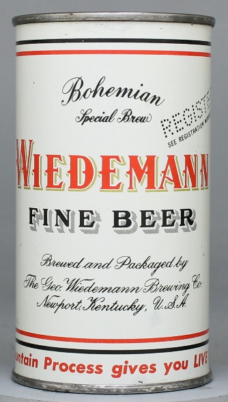 Wiedemann Bohemian Special Brew Fine Beer Flat Top Can