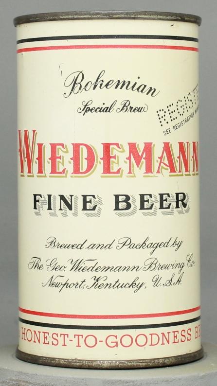 Wiedemann Bohemian Special Brew Fine Beer Flat Top Can