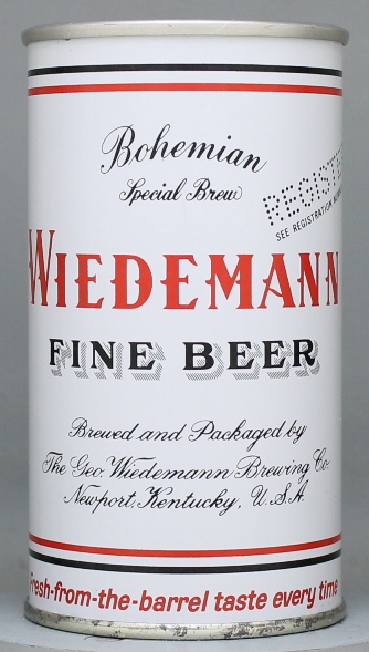 Wiedemann Bohemian Special Brew Fine Beer Flat Top Can