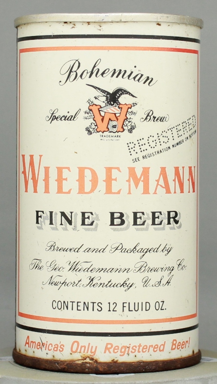 Wiedemann Bohemian Special Brew Fine Beer Flat Top Can