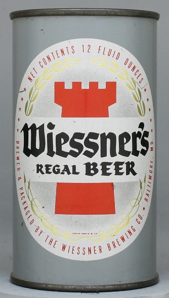 Wiessner's Regal Beer Flat Top Can