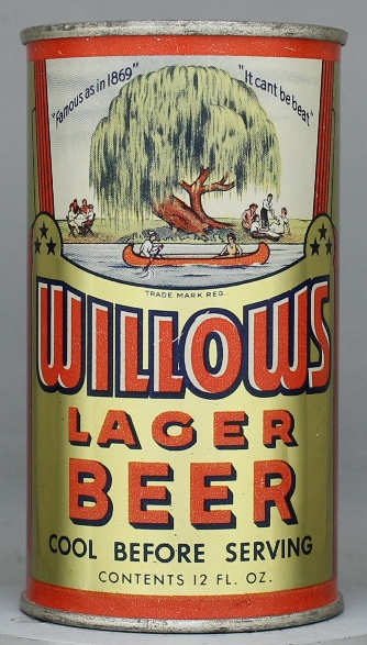 Willows Lager Beer Flat Top Can