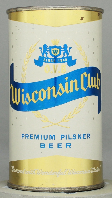 Wisconsin Club Premium Pilsner Beer Flat Top Can