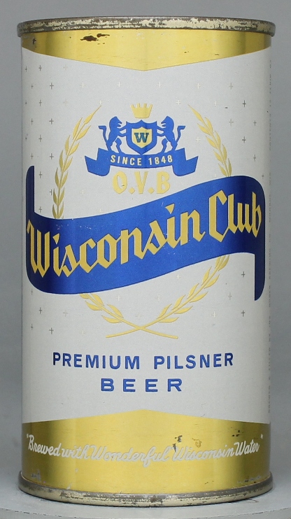 Wisconsin Club Premium Pilsner Beer Flat Top Can