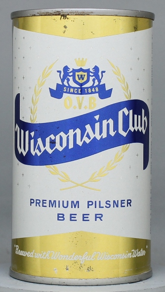 Wisconsin Club Premium Pilsner Beer Flat Top Can