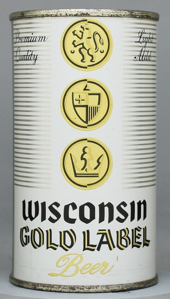 Wisconsin Gold Label Beer Flat Top Can