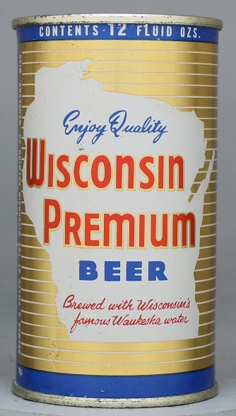 Wisconsin Premium Beer Flat Top Can