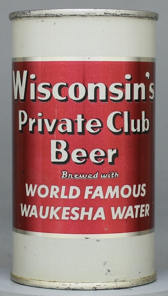Wisconsin's Private Club Beer Flat Top Can