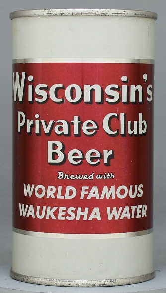 Wisconsin's Private Club Beer Flat Top Can