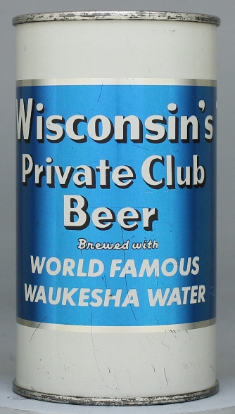 Wisconsin's Private Club Beer Flat Top Can