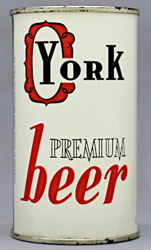 York Light Beer Flat Top Can