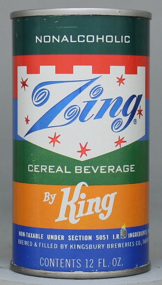 Zing Cereal Beverage Near Beer Flat Top Can