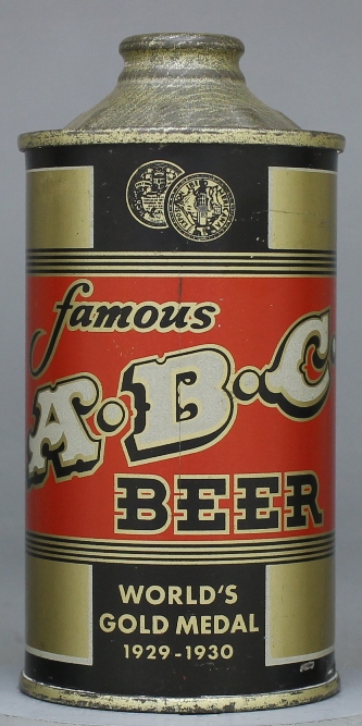 ABC Famous Gold Medal Beer Cone Top Can