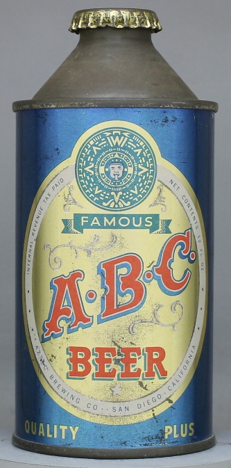 ABC Famous Quality Beer Cone Top Can
