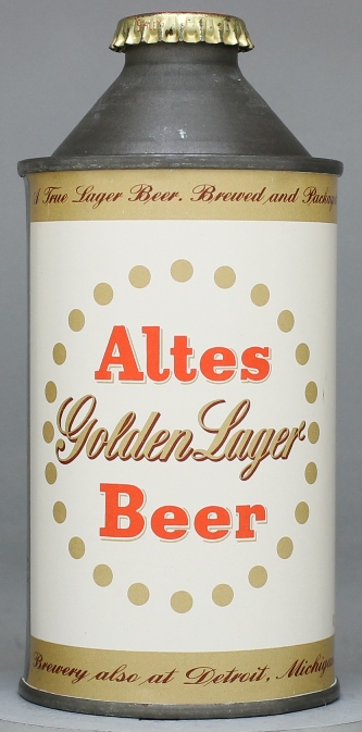 Altes Golden Lager Beer Cone Top Can
