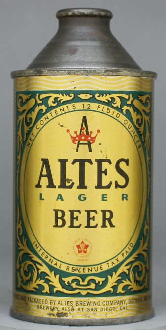 Altes Lager Beer Cone Top Can