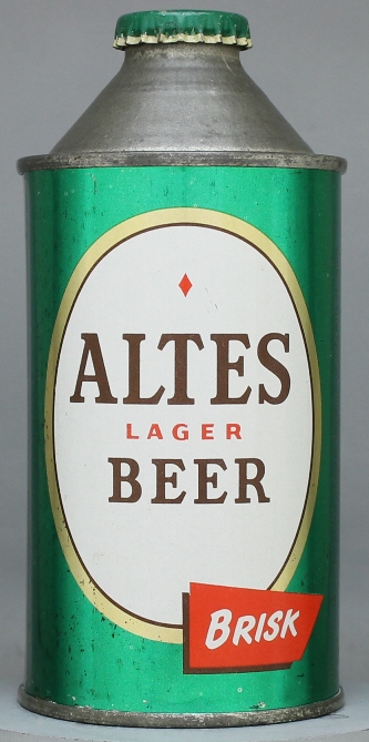 Altes Brisk Lager Beer Cone Top Can
