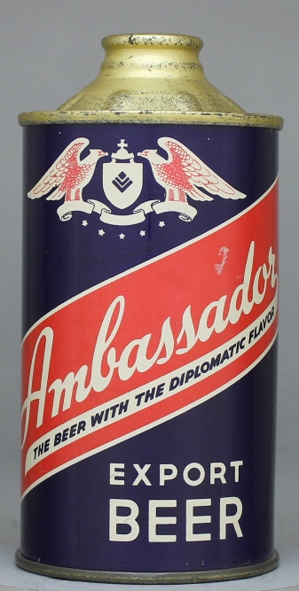 Ambassador Export Beer Cone Top Can