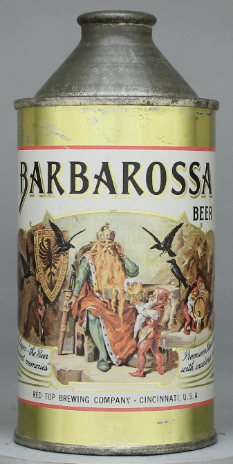 Barbarossa Beer Cone Top Can
