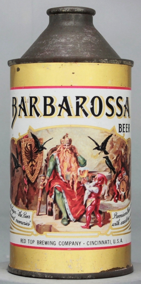 Barbarossa Beer Cone Top Can