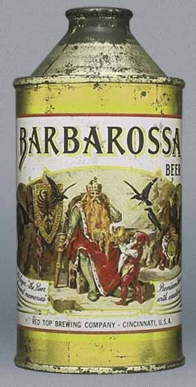 Barbarossa Beer Cone Top Can
