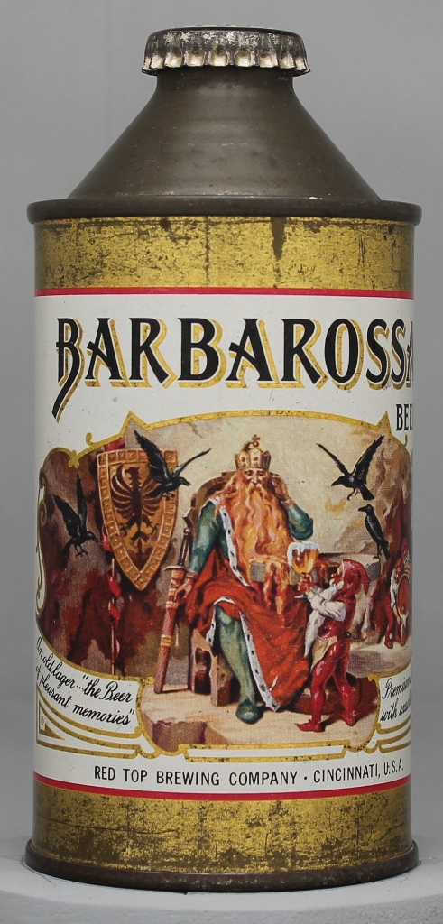 Barbarossa Beer Cone Top Can