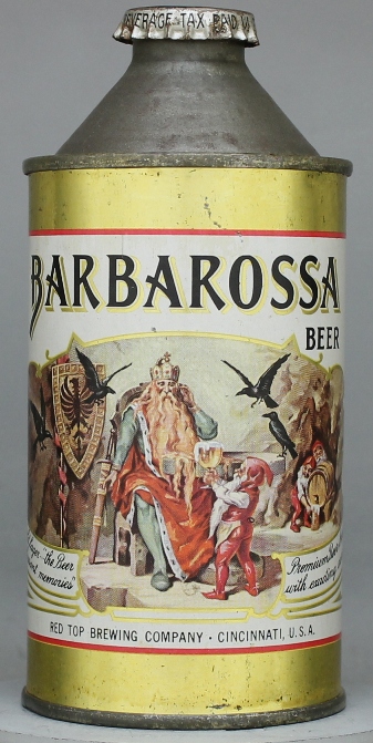 Barbarossa Beer Cone Top Can