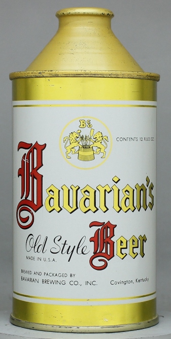 Bavarian's Old Style Beer Cone Top Can
