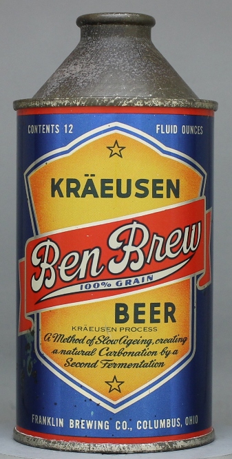 Ben Brew 100% Grain Krausen Beer Cone Top Can