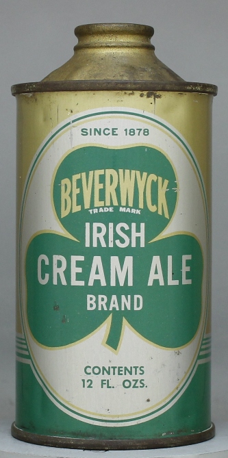Beverwyck Irish Cream Ale Brand Ale Cone Top Can