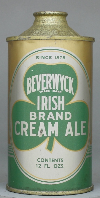 Beverwyck Irish Brand Cream Ale Cone Top Can