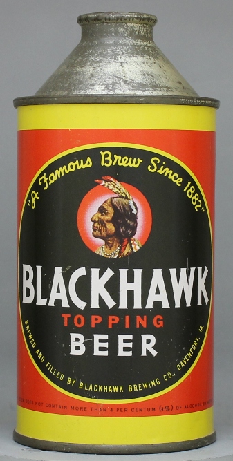 Blackhawk Topping Beer Cone Top Can