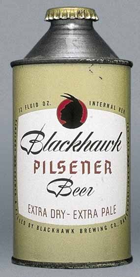 Blackhawk Pilsener Beer Cone Top Can
