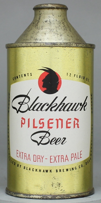 Blackhawk Pilsener Beer Cone Top Can