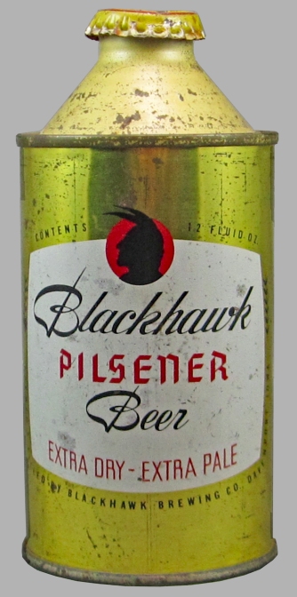 Blackhawk Pilsener Beer Cone Top Can